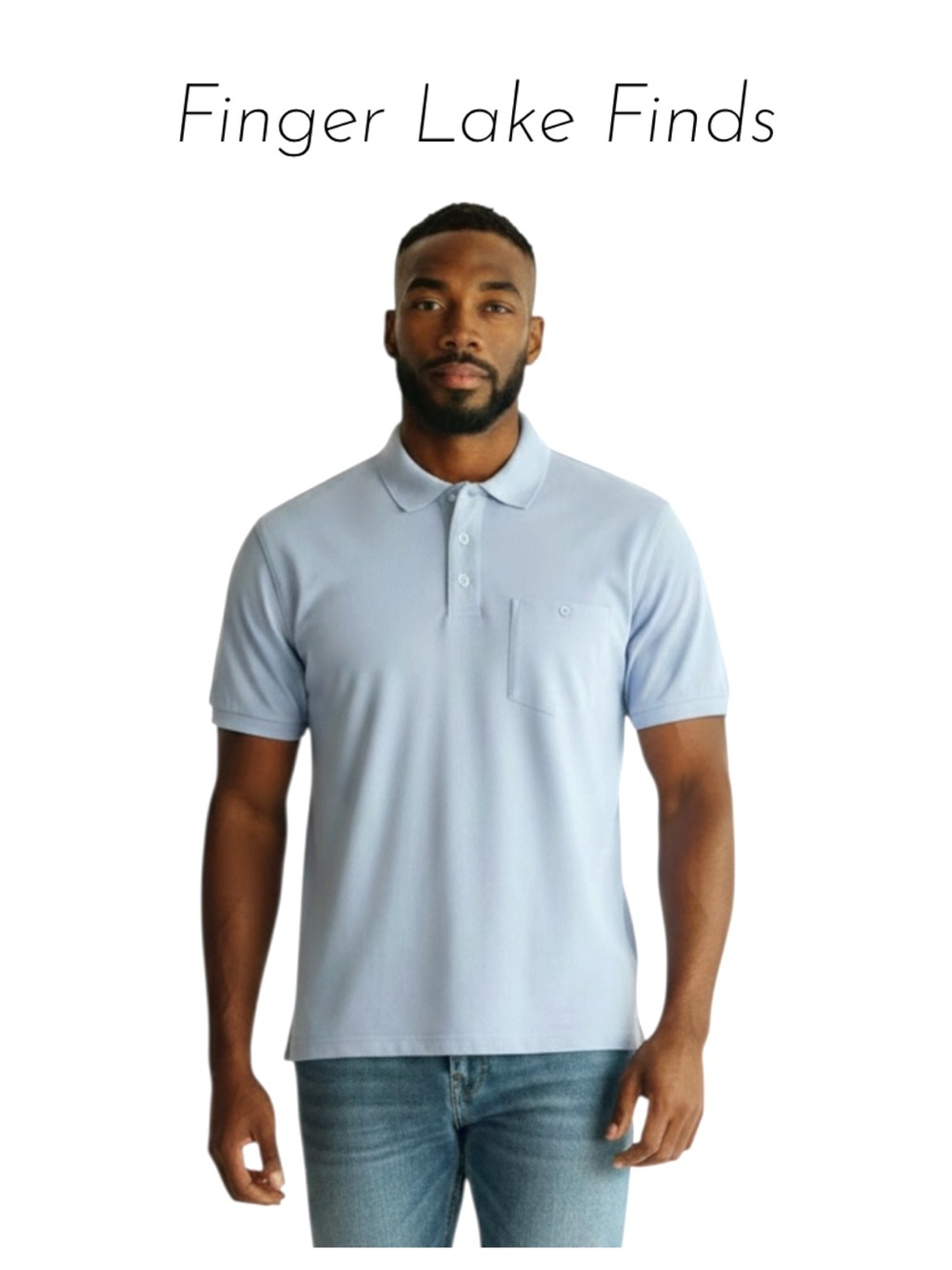 NWT Light Blue Men's Polo Shirt, L